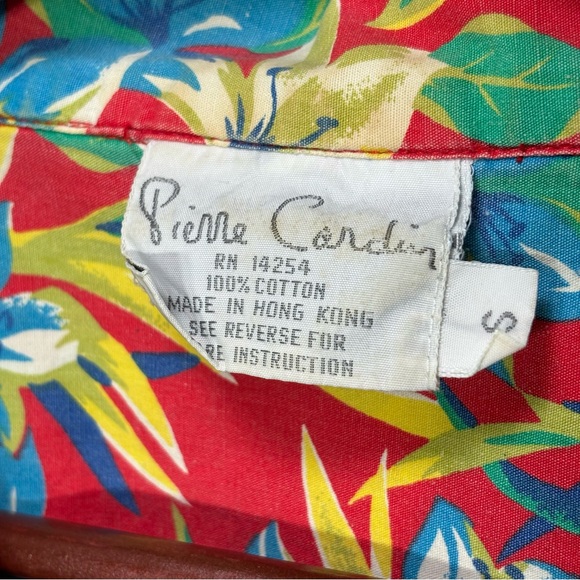Vintage Pierre Cardin Women’s Size Small Hawaiian Floral Shirt Short Sleeve - Picture 4 of 6
